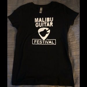 Malibu Guitar Festival tshirt ladies Junior Sz M Acoustic guitar So Cali NEW